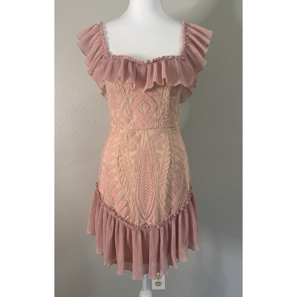 Blush Pink Ruffled Mini Dress